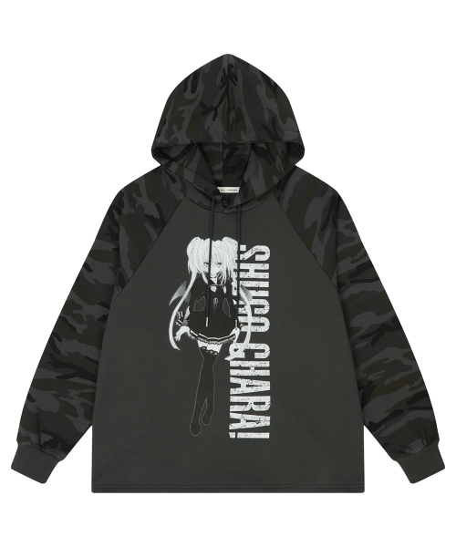 SHUGO CHARA! RAGLAN HOODY(CHARCOAL)