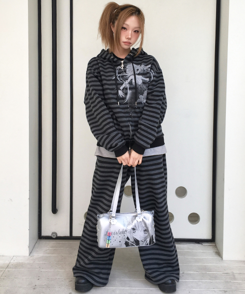SHUGO CHARA! STRIPE SWEATPANTS(BLACK)