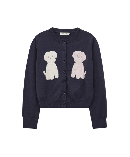 Puppy Boucle Cardigan NAVY