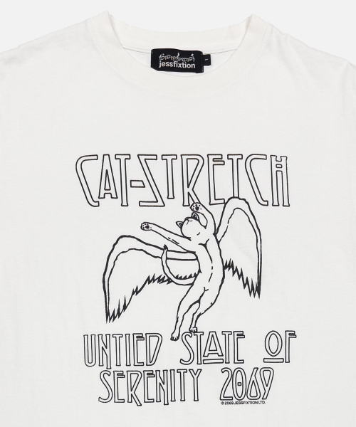 CAT-STRETCH TEE (OFF WHITE)