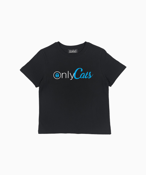 ONLY CATS MINI TEE (BLACK)