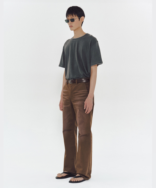 BLUES FLARE CHINO PANTS (BROWN)