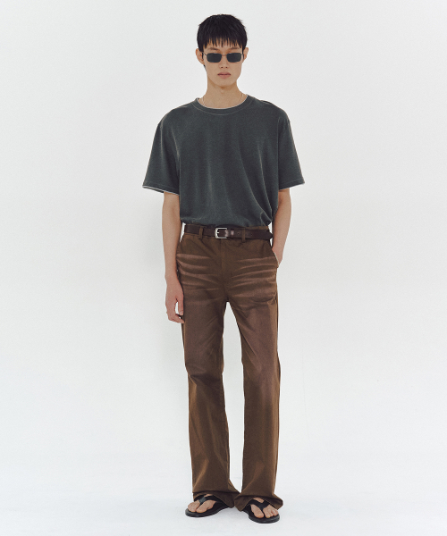 BLUES FLARE CHINO PANTS (BROWN)