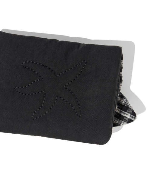 TCM check cotton wallet (black)