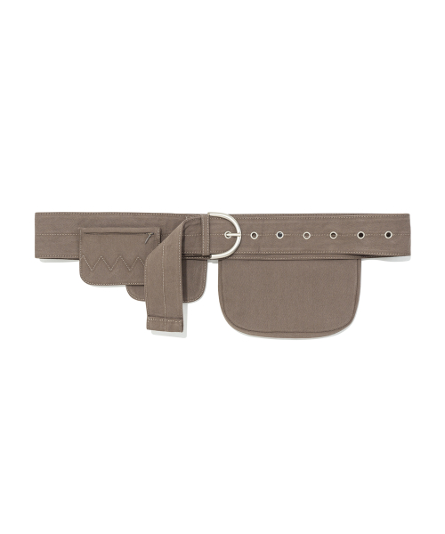 TCM 2-way pocket belt bag (brown)