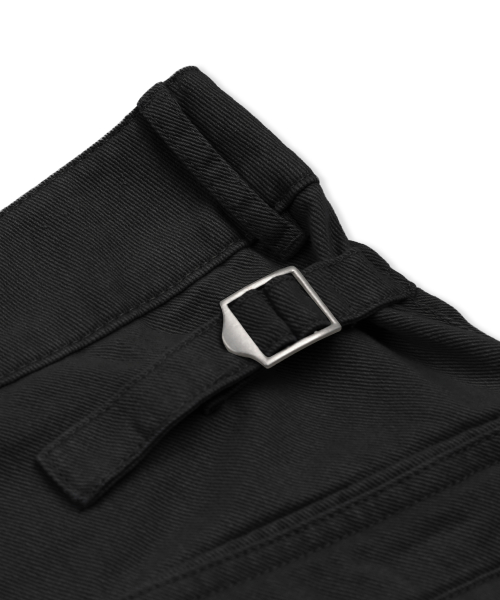 XF013 멀티 카고 포켓 버뮤다 코튼 팬츠 (BLACK)