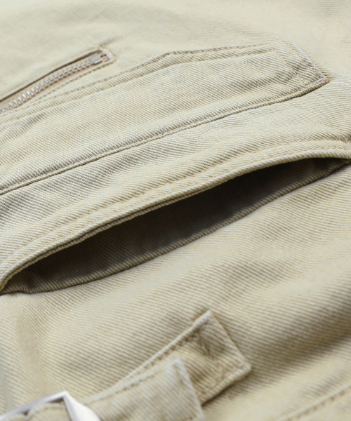 XF013 멀티 카고 포켓 버뮤다 코튼 팬츠 (BEIGE)