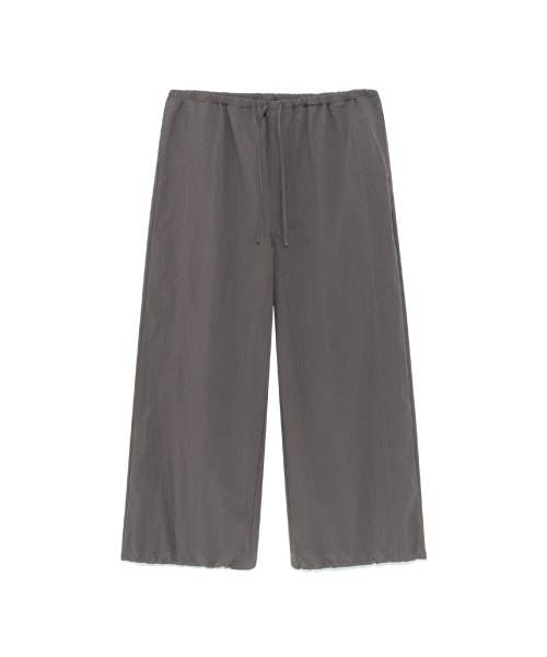 TCM mini logo nylon pants (brown)