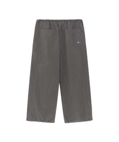 TCM mini logo nylon pants (brown)