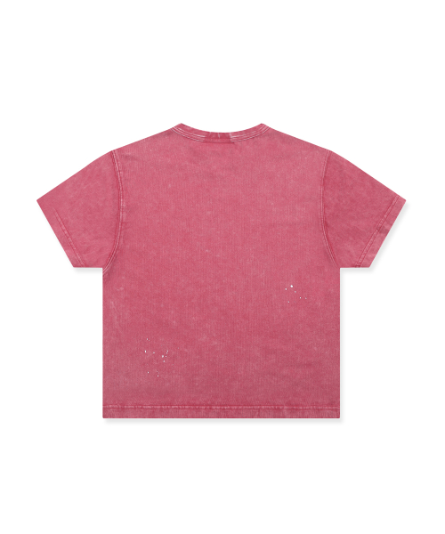XF009 페이드 페인팅 워싱 티셔츠 (RED)