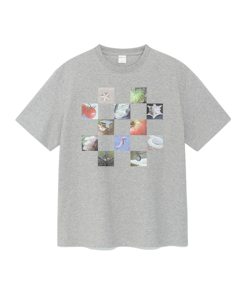 TCM checkboard T (melange grey)