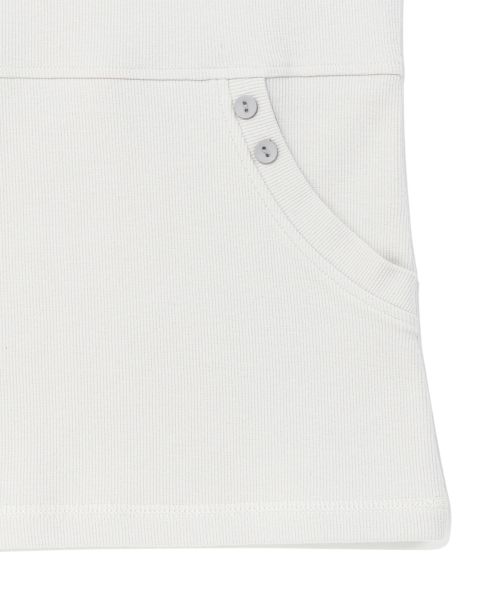 (w) TCM henley neck hooded sleeveless T (light grey)
