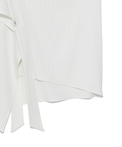 (w) TCM button layered skirt (ivory)