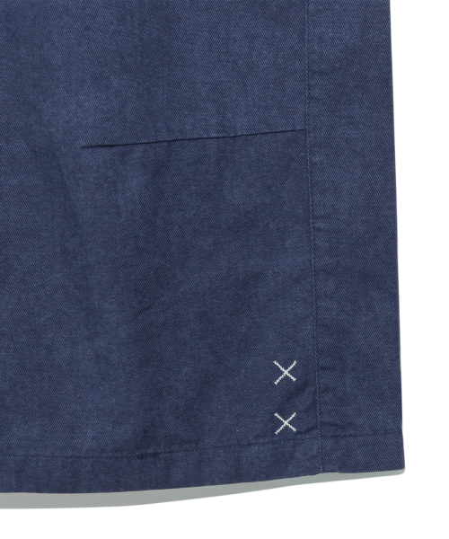 TCM pin stripe stitch half pants (blue)