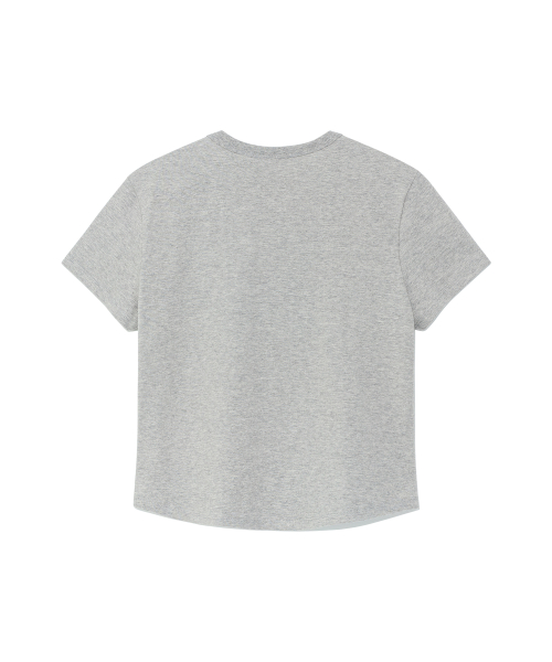 TCM check half curved T (melange grey)