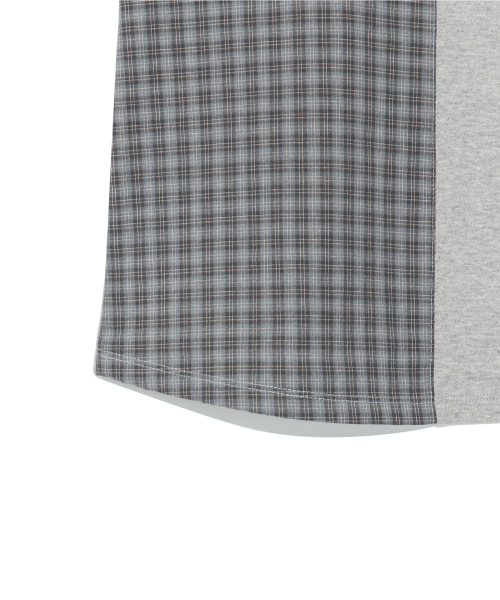 TCM check half curved T (melange grey)
