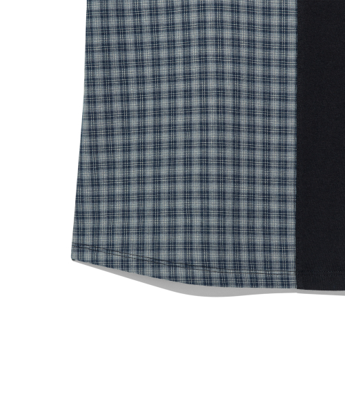 TCM check half curved T (black)