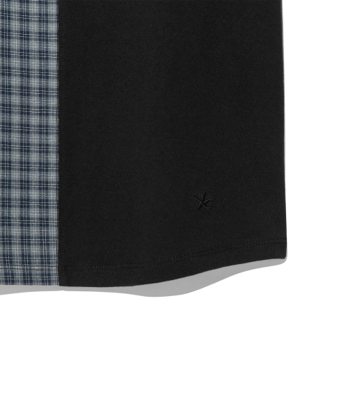 TCM check half curved T (black)