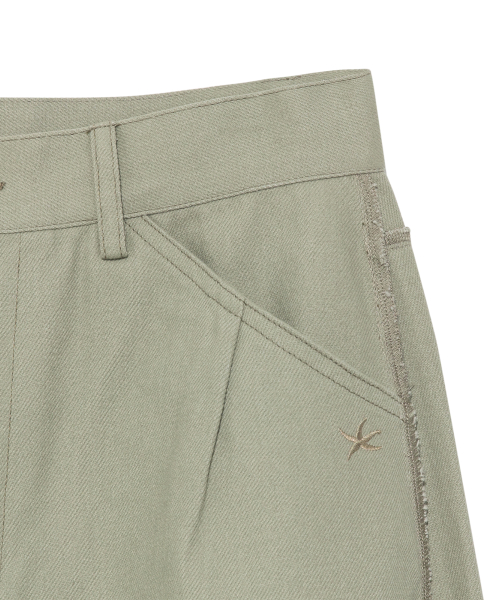 TCM cut out offset pocket pants (green)