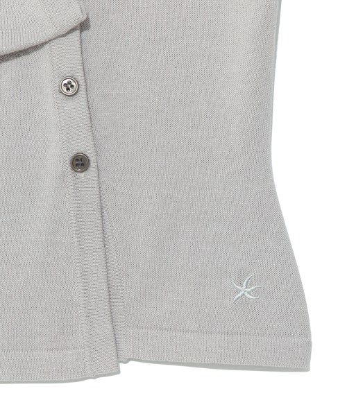 TCM draped half knit cardigan (grey)