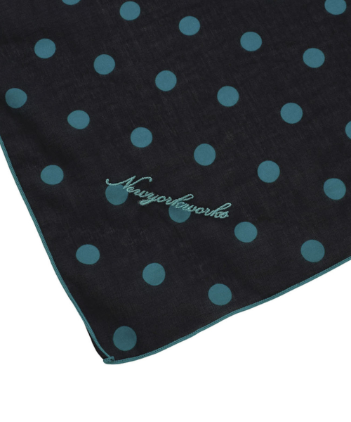 POPPING MINT POLKA DOTS SCARF_BLACK