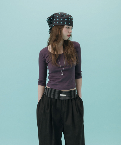 POPPING MINT POLKA DOTS SCARF_BLACK