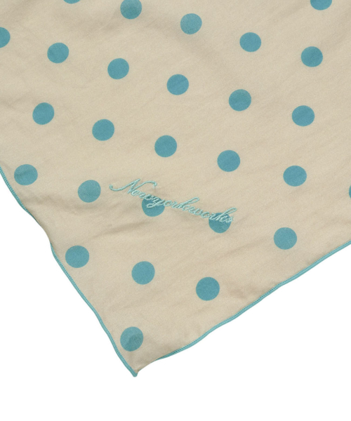 POPPING MINT POLKA DOTS SCARF_BEIGE