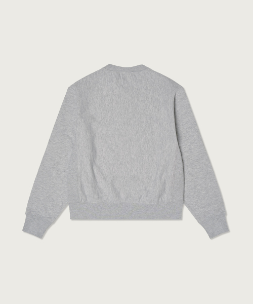 여성 리버스위브 빅 로고 크롭 스웨트셔츠 Light Grey