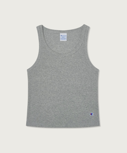 여성 C로고 베이직 슬리브리스 Grey