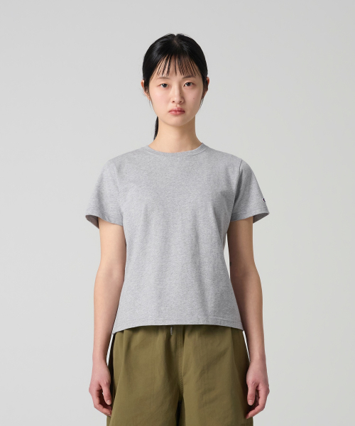 여성 C로고 슬림핏 티셔츠 Grey