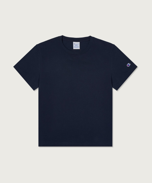 여성 C로고 슬림핏 티셔츠 Navy