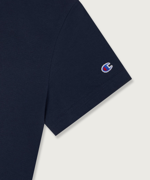 여성 C로고 슬림핏 티셔츠 Navy