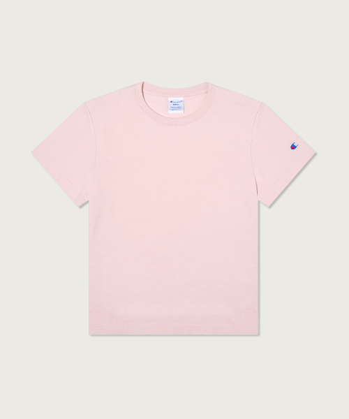 여성 C로고 슬림핏 티셔츠 Pink
