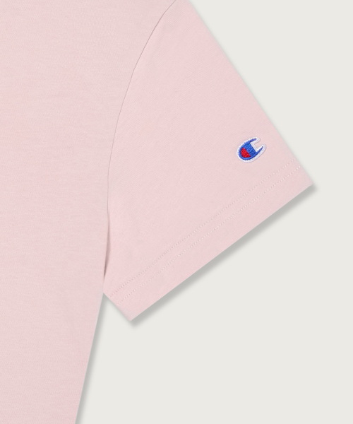여성 C로고 슬림핏 티셔츠 Pink