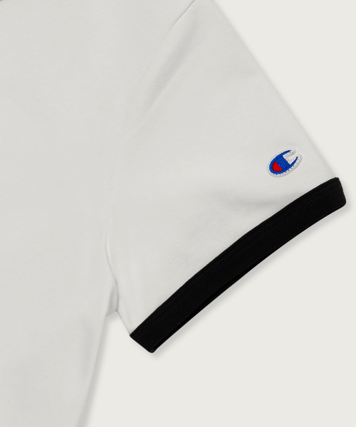 여성 코니아일랜드 크롭 링거 티셔츠 White