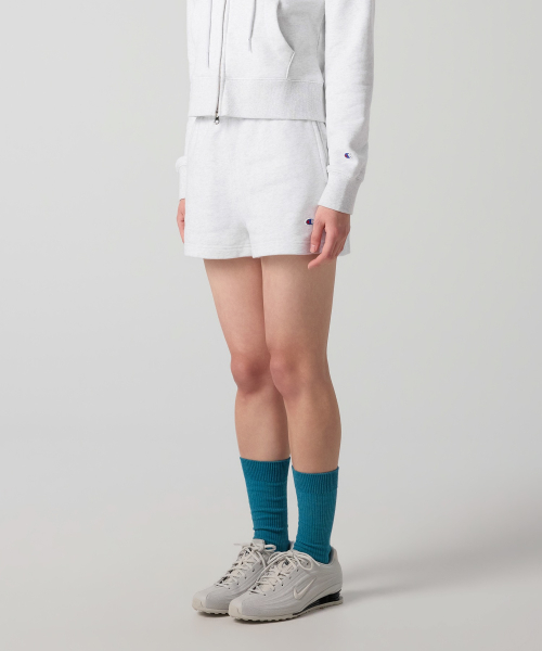 여성 C로고 스웨트 쇼츠 Light Grey