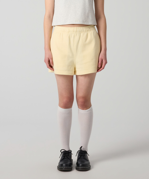 여성 C로고 스웨트 쇼츠 Cream