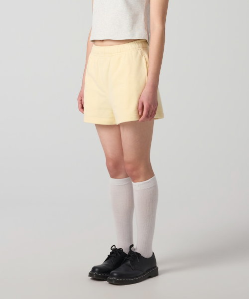 여성 C로고 스웨트 쇼츠 Cream
