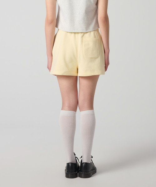 여성 C로고 스웨트 쇼츠 Cream