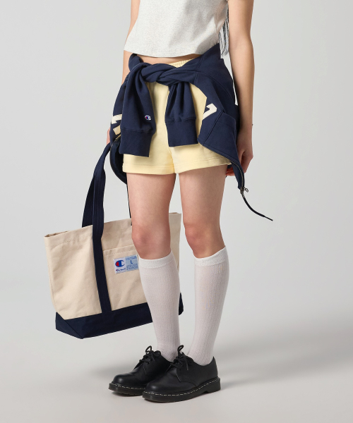 여성 C로고 스웨트 쇼츠 Cream