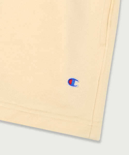 여성 C로고 스웨트 쇼츠 Cream