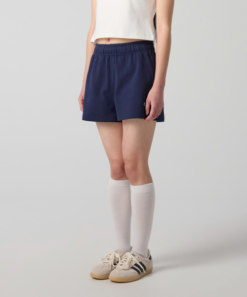 여성 C로고 스웨트 쇼츠 Navy