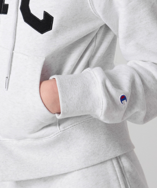 여성 NYC 크롭 후드 집업 Light Grey