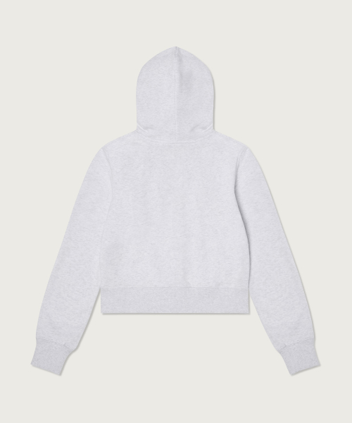 여성 NYC 크롭 후드 집업 Light Grey