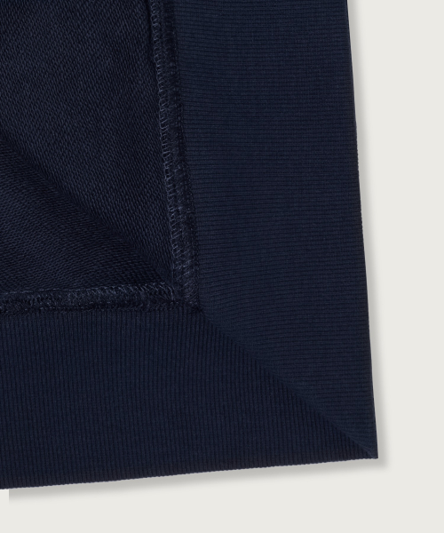 여성 NYC 크롭 후드 집업 Navy