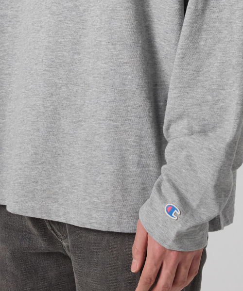 헤리티지 루즈핏 헨리넥 롱슬리브 티셔츠 Grey