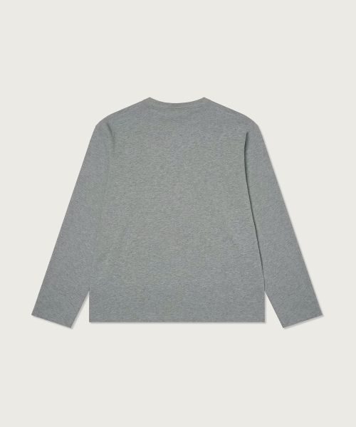 헤리티지 루즈핏 헨리넥 롱슬리브 티셔츠 Grey