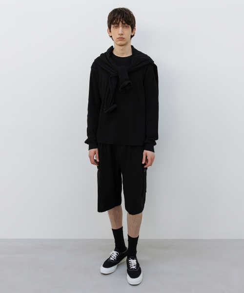 Waffle Crewneck Long Sleeve BLACK