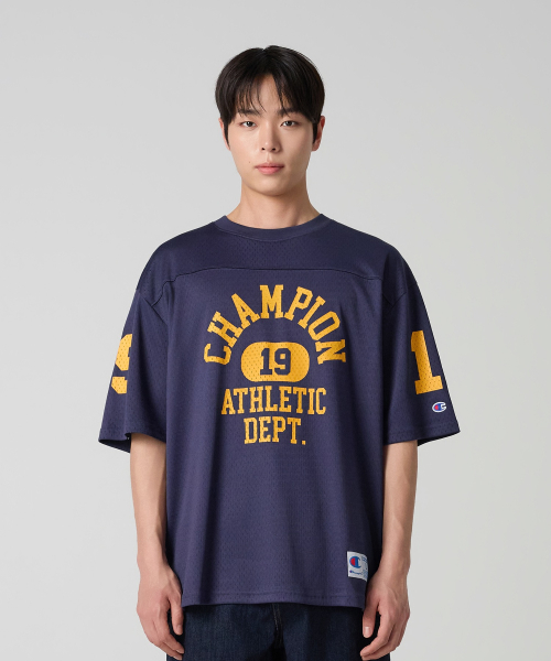 컬리지 메쉬 풋볼 저지 티셔츠 Navy