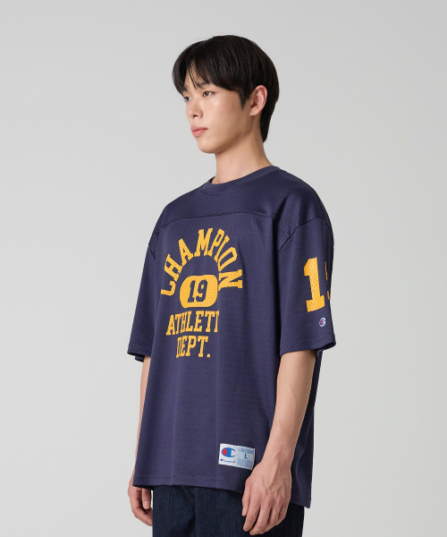 컬리지 메쉬 풋볼 저지 티셔츠 Navy